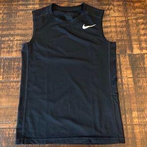 Nike Dri-Fit Swoosh Sleeveless Tank Top Sz S Black